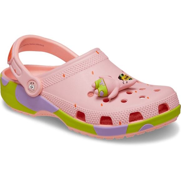 NEW Crocs SpongeBob Patrick Classic Clog Pink Melon Jibbitz Cartoon Cute Rare - Picture 5 of 16